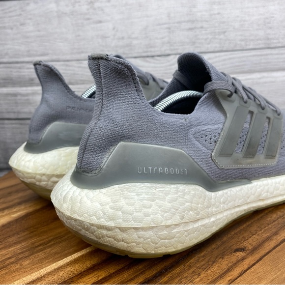 adidas Men’s Ultra Boost 21 Grey White Shoe FY0381 Sneaker Size 12.5 - Picture 6 of 11